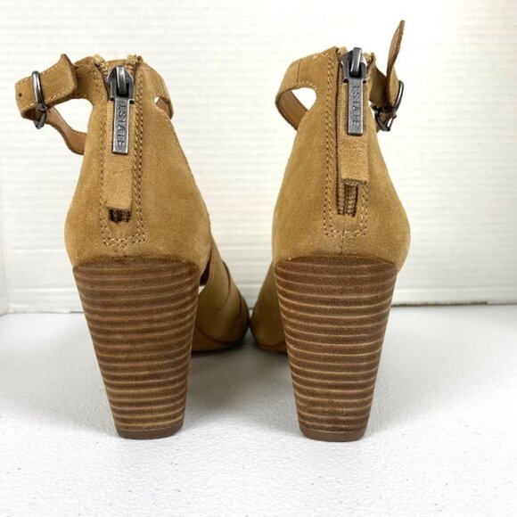 1. State Nallay Shoes Women’s 7.5M Sandal High Heel Leather ankle strap open toe - Picture 2 of 11